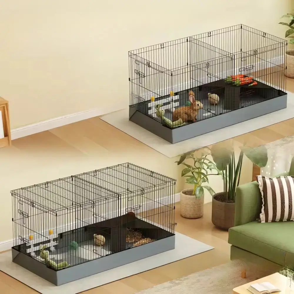 Diverses disposition de cage de 120 cm pour rongeur ou lapin